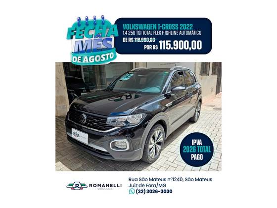 VOLKSWAGEN T-CROSS 1.4 250 TSI TOTAL FLEX HIGHLINE AUTOMÁTICO
